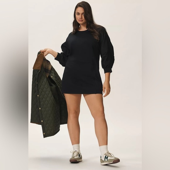 NWT! Daily Practice by Anthropologie Long-Sleeve Relaxed Mini Dress 🎾🍓🛼 - Picture 6 of 10